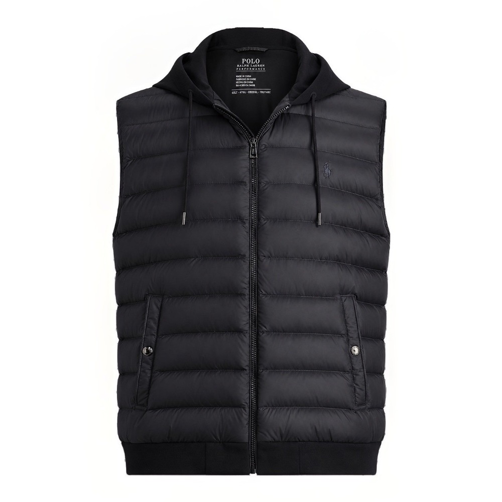 Polo Ralph Lauren Hooded Puffer Vest Full Zip Jacket Men's 4XLT White Duck Down